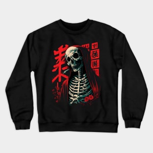 The Grim Robe A Skeleton's Stylish Attire Crewneck Sweatshirt